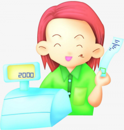 Cashier Aunt, Cashier, Auntie, Bill PNG Image and Clipart for Free ...
