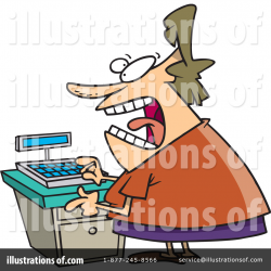 Cashier Clipart #1046583 - Illustration by toonaday
