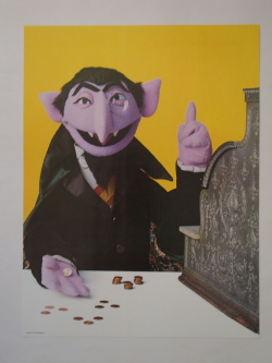 THE COUNT CASHIER POSTER 1979 TV PBS SESAME ST MUPPETS DRACULA ...