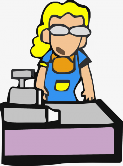 Cartoon Cashier, Cartoon, Cashier, Hand Painted PNG Image and ...