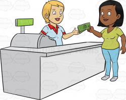 A Black Woman Paying The Cashier One Thousand Dollars | Black women