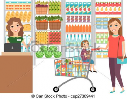 People Clipart Grocery Shopping#3779126