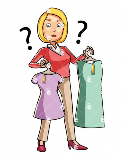 A Woman Choosing Between A Shirt And A Dress - FriendlyStock.com ...