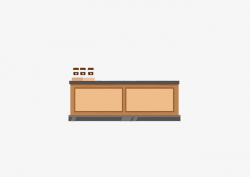Cartoon Cashier, Cartoon, Checkout Counter, Table PNG and PSD File ...