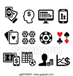 Stock Illustrations - Gambling, online betting, casino ic ...