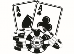 Poker Logo 1 Chip Ace Texas Hold'em Gambling Casino Bet
