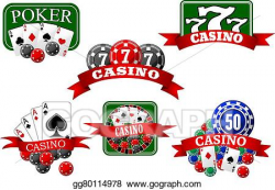 Vector Art - Casino, jackpot and poker gambling icons. EPS ...