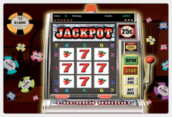 Lenticular Postcard - slot machine hitting jackpot l Lantor, Ltd.