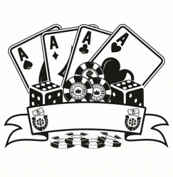 Poker Logo #2 Chips Four Aces Dice Royal Flush Texas Hold'em Banner ...