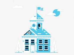 Blue Castle, Banner, Small Castle, Villa PNG Image and Clipart for ...