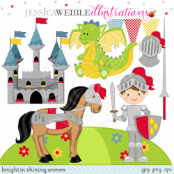 Knight in Shining Armor Cute Digital Clipart - Commercial Use OK ...