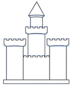 Cartoon Castle Step by Step Drawing Lesson