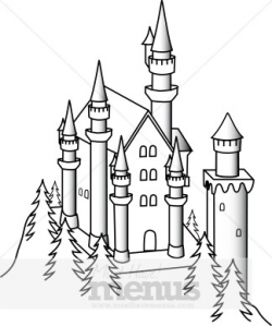 Fairytale Castle Clipart | Kids Menu Clipart
