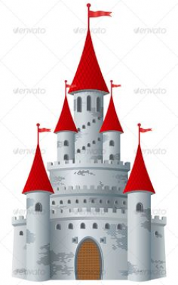 stock vector : Cute cartoon castle. Vector illustration with simple ...