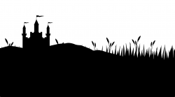 Castle Landscape Silhouette Clipart - Design Droide