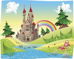 Cartoon castles scenery vector 02 | Μπορντούρες Clipart | Pinterest ...