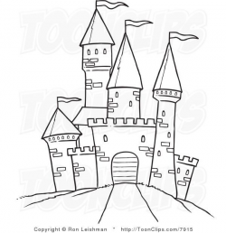 Draw castle | ... White Line Drawing of a Path Leading to a Castle ...