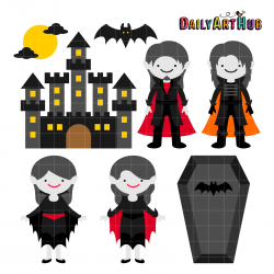 Halloween Vampire Castle Clip Art Set – Daily Art Hub – Free Clip ...