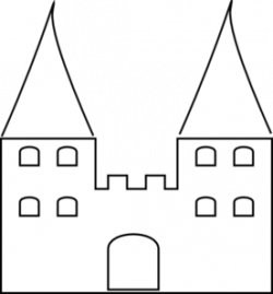 28+ Collection of Simple Castle Clipart Black And White | High ...