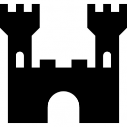 Castle black shape Icons | Free Download