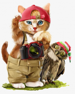Watercolor Cat, Painted Cat, Cartoon Cat, Baseball Caps PNG Image ...