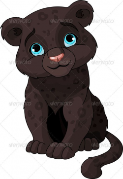 Black panther cub | Panther cub, Clip art and Rock painting