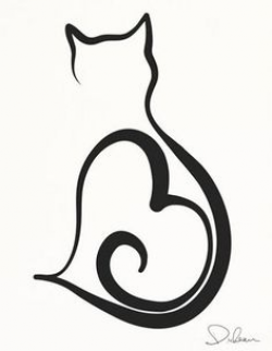 Cat silhouette tattoos
