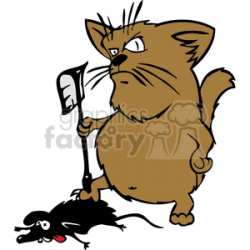 Royalty-Free Cat hunting a mouse 377063 vector clip art image - EPS ...