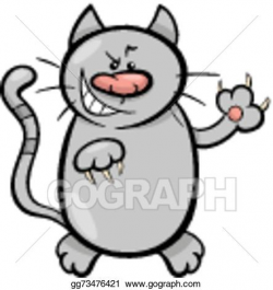 Vector Stock - Cat claws cartoon illustration. Clipart Illustration ...