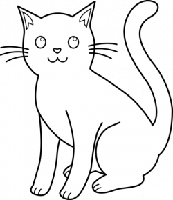 White Cat Clip Art | Kitty Cat Line Art For Coloring | ~I♥Love♥ALL ...