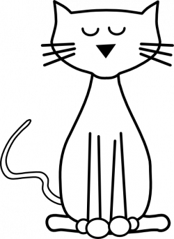 Pete Cat Outline Clip Art at Clker.com - vector clip art online ...