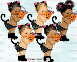 Ruffle Pants Halloween Black Kitty Cat Panther Costume Tail