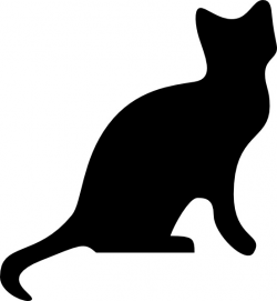 Cat Silhouette clip art Free vector in Open office drawing svg ...