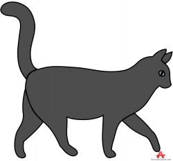 Gray Cat Simple Clipart | Free Clipart Design Download