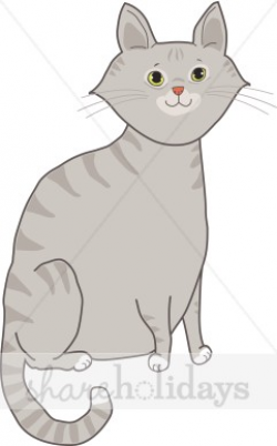 Gray Tabby Cat Clipart | Party Clipart & Backgrounds