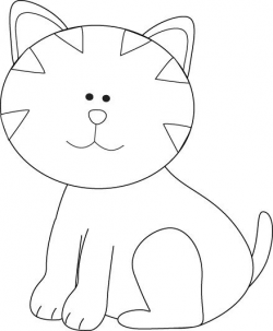 Cat clipart template - Pencil and in color cat clipart template