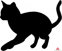 Walking Little Cat Silhouette | Free Clipart Design Download