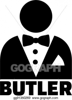 Vector Art - Butler pictogram. Clipart Drawing gg91350269 - GoGraph