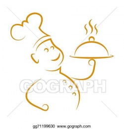 Stock Illustration - Food carrying shows chef's whites and ...