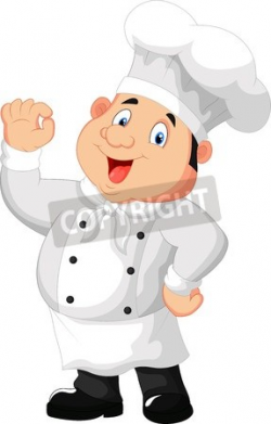 ilustración de un gastrónomo cocinero giving an okay - Foto de ...