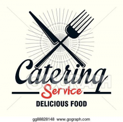 Vector Stock - Catering delicious food icon. Clipart Illustration ...