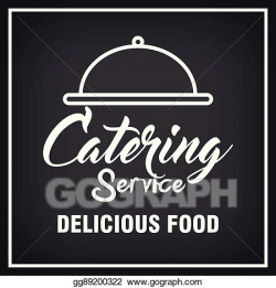 Vector Stock - Catering delicious food icon. Clipart Illustration ...