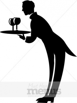 Formal Waiter Clipart | Catering Clipart