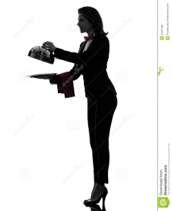 Woman waiter butler opening | Clipart Panda - Free Clipart Images