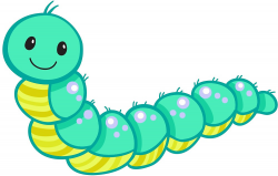 Cute cartoon caterpillar turquoise