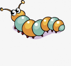 Cartoon Adorable Fat Caterpillar Crawling Pimple, Cartoon, Meng Fat ...