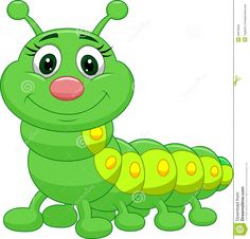 Cute green caterpillar cartoon vector 1350857 - by tigatelu on ...