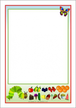 Hungry Caterpillar A4 page borders (SB6356) - SparkleBox ...