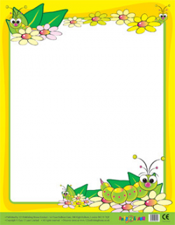 Posters | Cute Caterpillar Border Wipe Off Poster for Notices ...