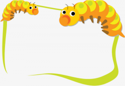 Caterpillar Border, Cartoon, Caterpillar, Green PNG Image and ...